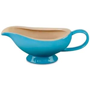 Le Creuset 16 oz. Enameled Stoneware Heritage Gravy Boat- Caribbean